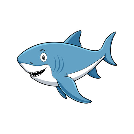 Stunningly Illustrated Megamouth Shark with Bright Colorsのイラスト素材