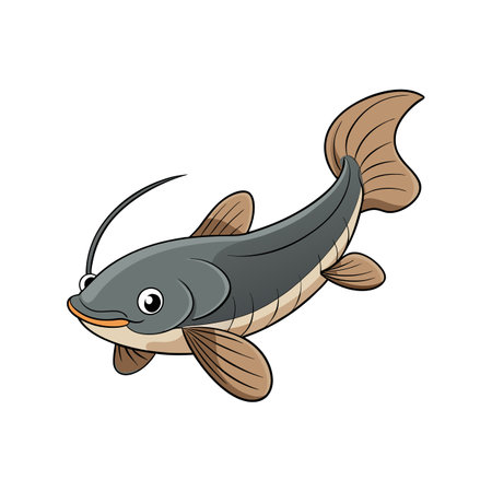 Vivid Wobbler Catfish Illustration in Realistic Detailのイラスト素材