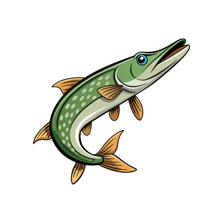 Dynamic Wracktail Pike Realistic Designのイラスト素材