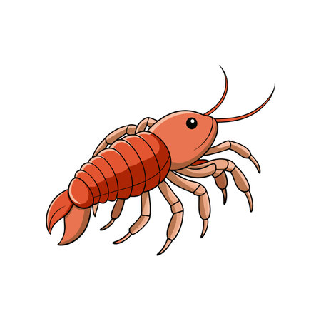 Creative Anaspides Crustacean Colorful Artのイラスト素材
