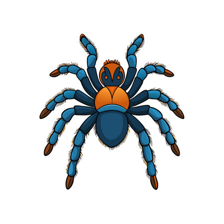 Detailed Illustration of Avicularia Arachnid in Colorのイラスト素材