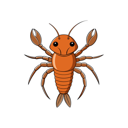 Colorful Bythograea Crustacean Realistic Illustrationのイラスト素材