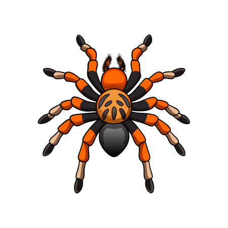 Unique Brachypelma Arachnid Realistic Illustrationのイラスト素材