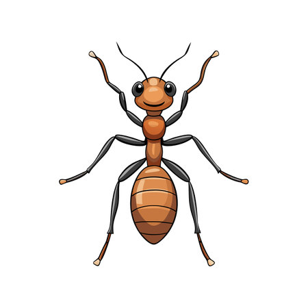 Vivid Artwork of Carpenter Ant in Its Natural Habitatのイラスト素材