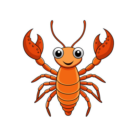 Realistic Color Illustration of Carcinidaeのイラスト素材