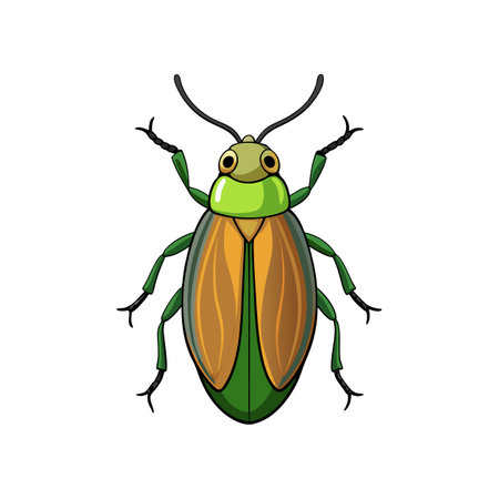 Stunning Cereal Leaf Beetle Illustration with Rich Detailのイラスト素材