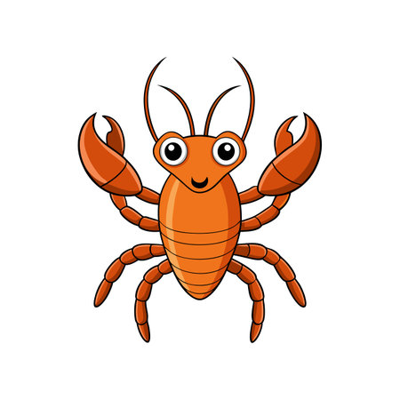 Realistic Chaceon Crustacean Colorful Artworkのイラスト素材