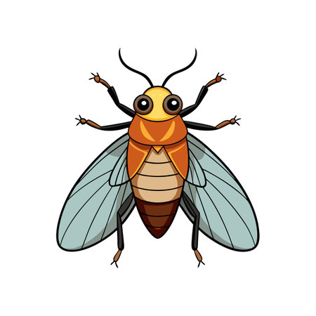 Vivid Cicada Animal Detailed Artworkのイラスト素材