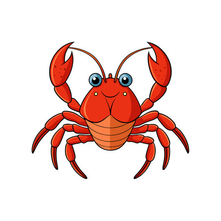 Realistic Craspedoniscus Crustacean Colorful Illustrationのイラスト素材