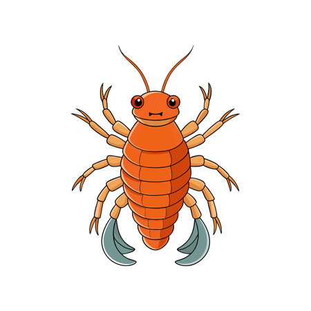 Unique Cryptolithodes Crustacean Realistic Illustrationのイラスト素材