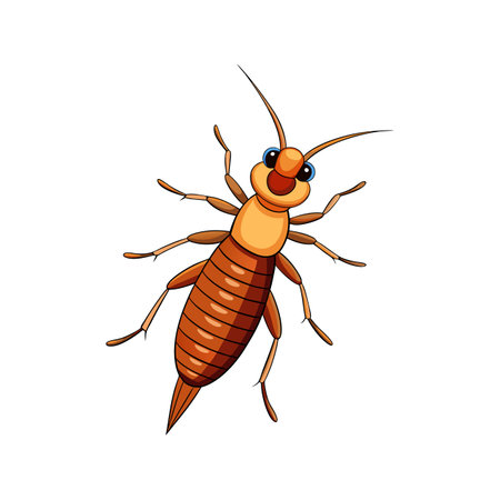Realistic Earwig Illustration Highlighting Nature's Detailのイラスト素材