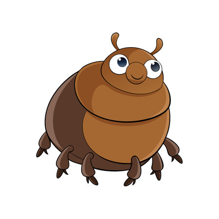 Stunning Artwork of Dung Beetle in Its Natural Habitatのイラスト素材