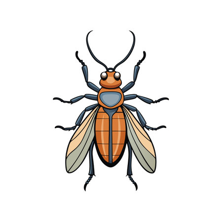 Vivid Artwork of Featherwing Beetleのイラスト素材