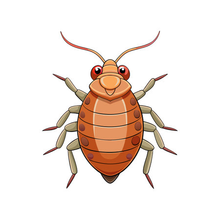 Stunning Colorful Head Louse Artworkのイラスト素材