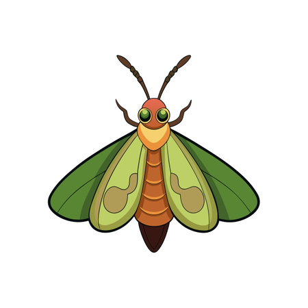 Charming Guava Moth Artwork Emphasizing Its Unique Featuresのイラスト素材