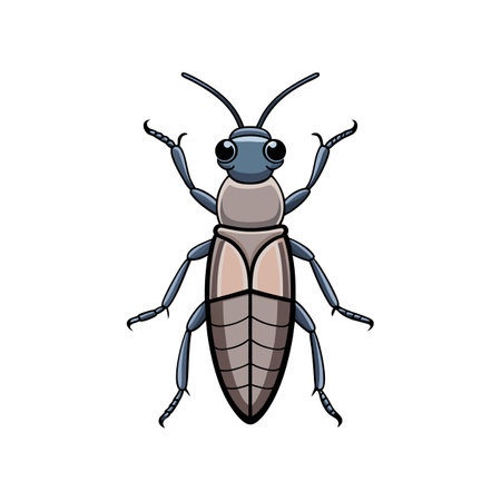 Realistic Color Illustration of Metallic Woodborerのイラスト素材