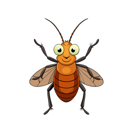 Realistic Big-Eyed Bug Artwork Featuring Vibrant Colorsのイラスト素材