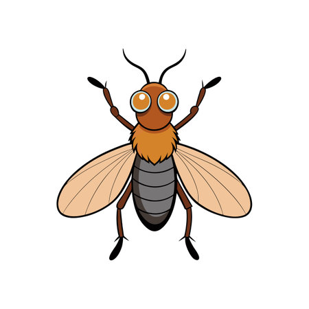 Detailed Illustration of Deer Fly in Colorのイラスト素材