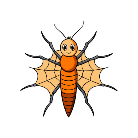 Detailed Color Illustration of Fall Webwormのイラスト素材