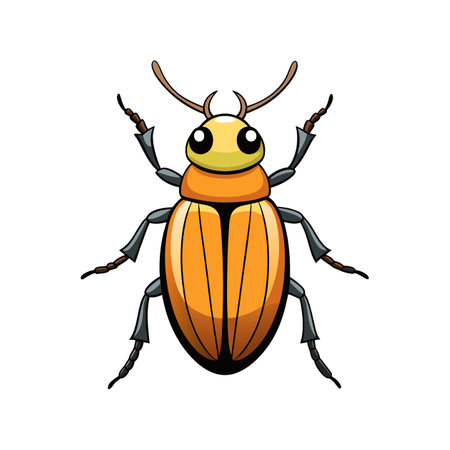 Vivid Artwork of Sugarcane Beetle in Its Natural Settingのイラスト素材