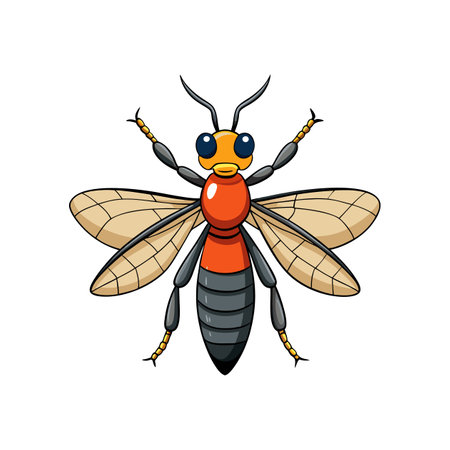 Unique Sawfly Animal Realistic Illustrationのイラスト素材