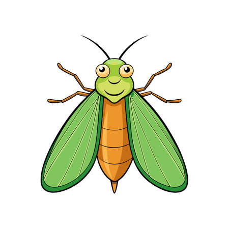 Vivid Planthopper Artwork Emphasizing Unique Featuresのイラスト素材
