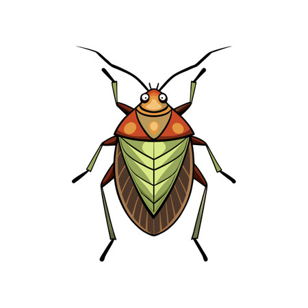 Stunning Artwork of Stink Bug Highlighting Its Featuresのイラスト素材