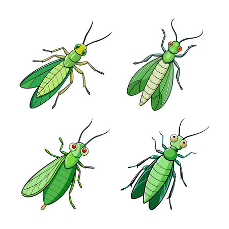 Realistic Green Lacewing Illustration Capturing Nature's Essenceのイラスト素材