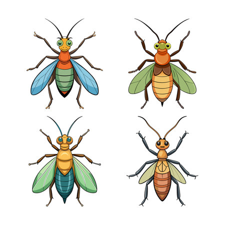 Realistic Color Illustration of Damsel Bugのイラスト素材