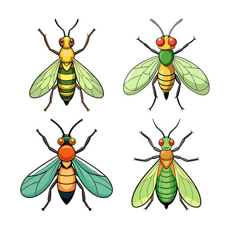 Realistic Pear Sawfly Illustration Highlighting Its Featuresのイラスト素材