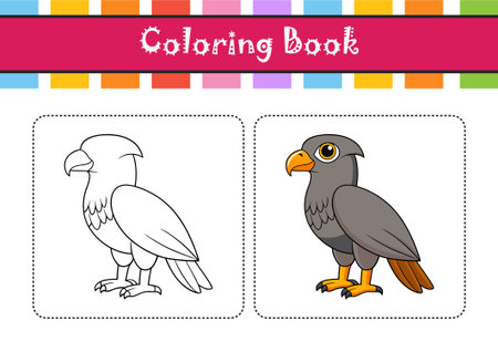 Vibrant African Harrier Hawk Artworkのイラスト素材