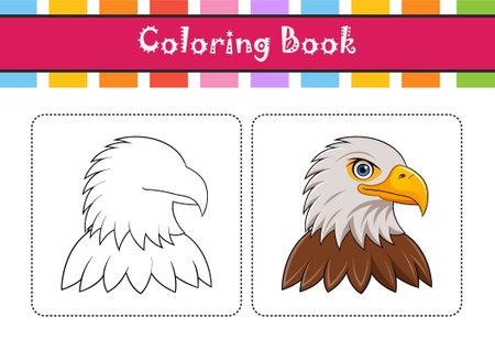 Dynamic Bald Eagle Bird Artworkのイラスト素材