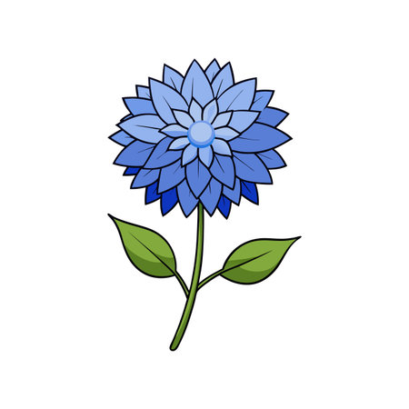 Vivid Blue Mistflower Floral Designのイラスト素材