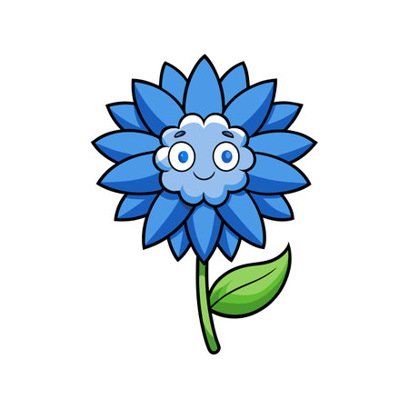 Charming Blue Mistflower in Full Bloomのイラスト素材