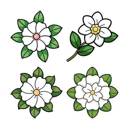 Vibrant Bridal Wreath Flower Art for Celebrationのイラスト素材