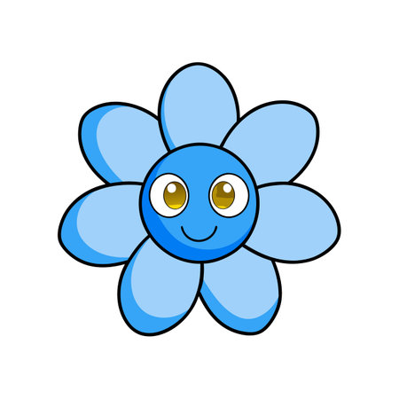 Realistic Baby Blue Eyes Flower Artworkのイラスト素材