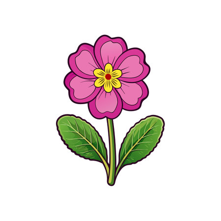 Exquisite Showy Primrose Bright Artworkのイラスト素材