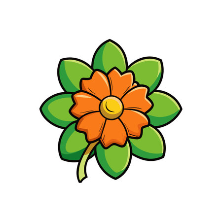 Realistic Wall Germander Flower with Bright Colorsのイラスト素材