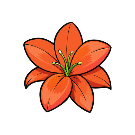 Charming Zephyranthes Rain Lily in Gorgeous Displayのイラスト素材