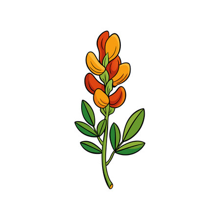 Vivid Wood Vetch Flower in Natural Environmentのイラスト素材