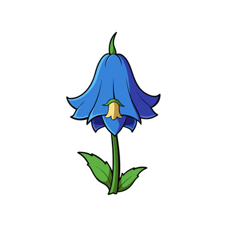 Exquisite Desert Bluebell Flower Colorful Artのイラスト素材