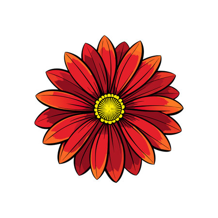 Stunning Indian Blanket Flower Bright Illustrationのイラスト素材
