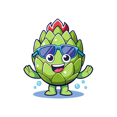 Artichoke Taking a Break After Feastのイラスト素材