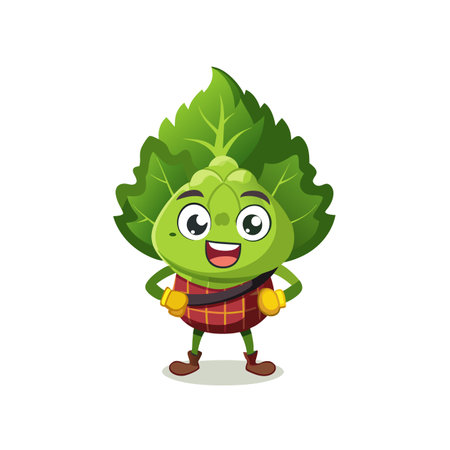 Arugula Character Struggling to Climbのイラスト素材