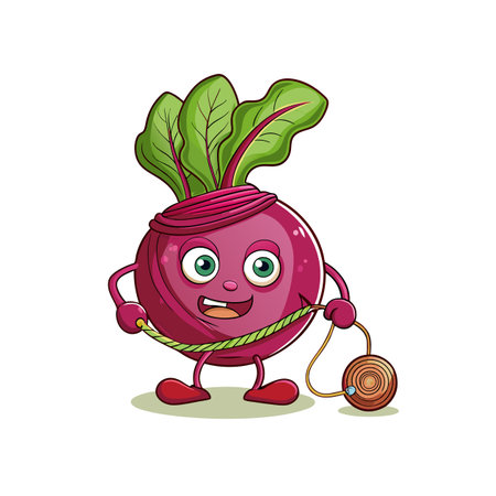 Beetroot Vegetable Yoga Fun Designのイラスト素材