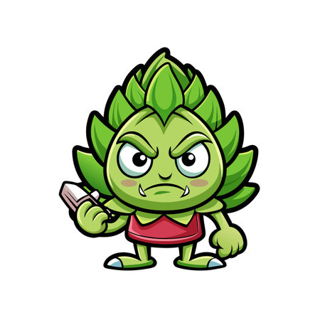 Dynamic Artichoke Vegetable Painting Designのイラスト素材