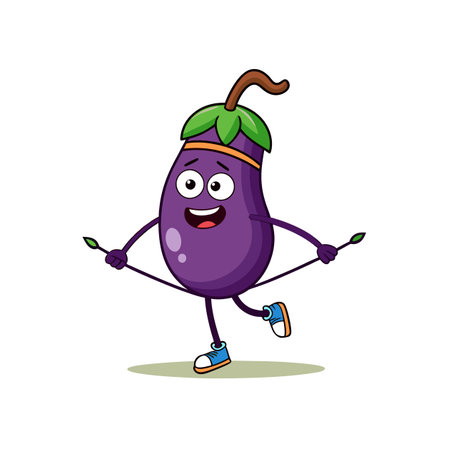 Vibrant Hydrated Aubergine Slacklining Artworkのイラスト素材