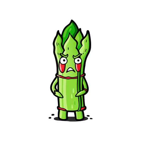 Creative Asparagus Playing in Fragile Designのイラスト素材