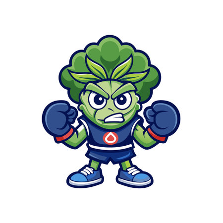 Creative Arugula in Boxing Styleのイラスト素材