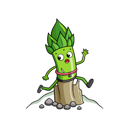 Restless Asparagus in Mountaineeringのイラスト素材